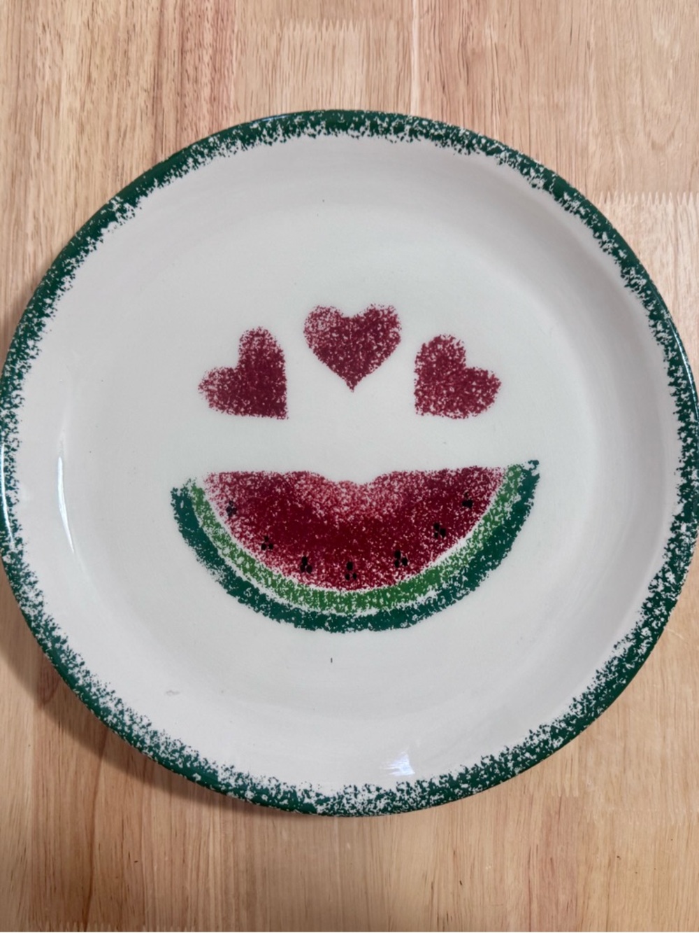 Watermelon Plate 11.5” Summer Serving Tray Farmhouse Kitchen Decor